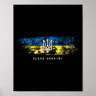 Poster Camisa Slava Ukraini Bandeira Ucraniana Ucrânia Tr