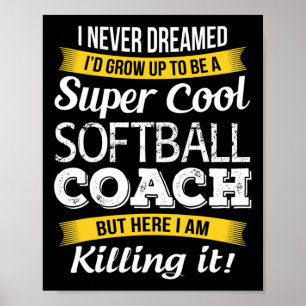 Poster Camisa Softll Coach Obrigado Apreciação Engraçado
