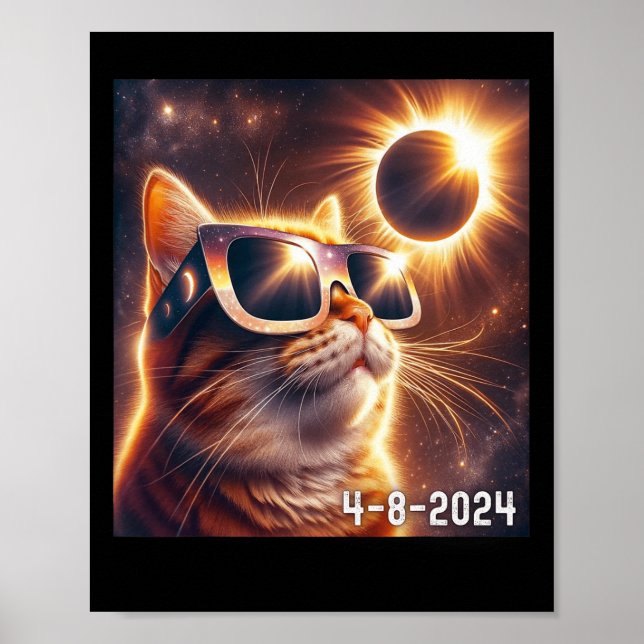 Poster Camisa Solar 2024 Óculos De Visto Eclipse (Frente)