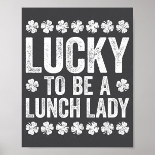 Poster Camisa Sortuda Por Ser Uma Senhora Do Almoço Irlan