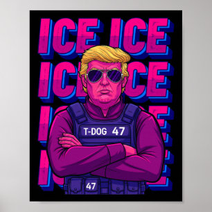Poster Camisa Trump Ice Agent 