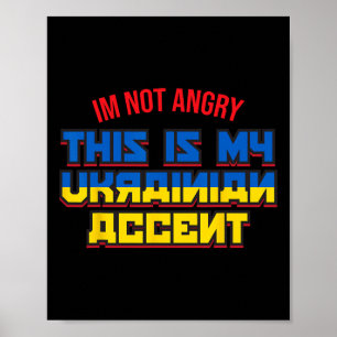 Poster Camisa Ucraniana da Ucrânia - Não Estou com Raiva