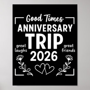 Poster Camisa Viagem de Aniversário Casais Marido Mulher