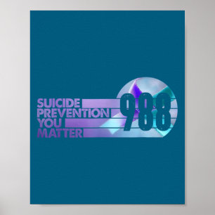 Poster Camisa Vintage 988 Linha de Apoio à Prevenção de S