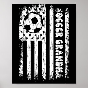 Poster Camisa Vintage Bandeira Americana Futebol Avó Fa T