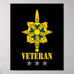 Poster Camisa Vintage do Corpo de Inteligência Militar pa
