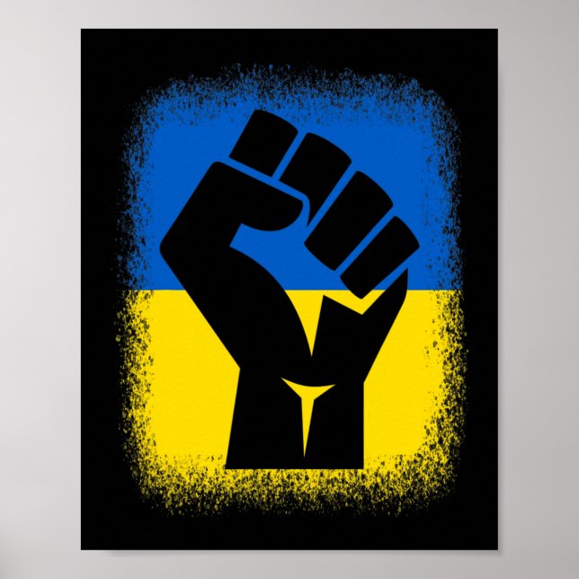 Poster Camisas Branqueadas Punho Bandeira Eu Fico Com a U (Frente)