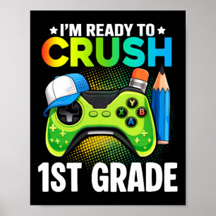 Poster Camisas de 1ª série para meninos Video Game Jogos 