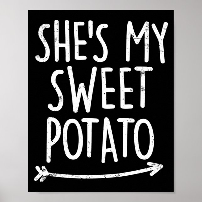 Poster Camisas de Batata Doce Yam Conjunto Combinante Mas (Frente)