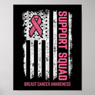 Poster Camisas de Cancer da Mama Suportam Cancer A da Mam