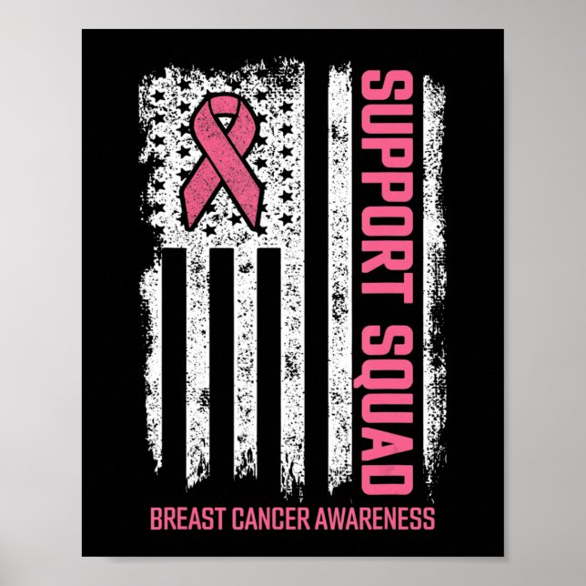 Poster Camisas de Cancer da Mama Suportam Cancer A da Mam (Frente)