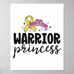 Poster Camisas De Cancer Para Crianças Meninas Guerreiros