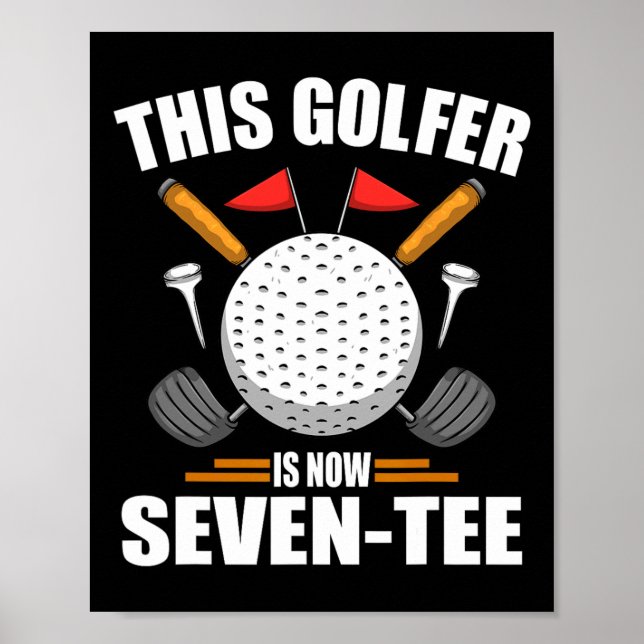 Poster Camisas De Golfe De Aniversário Para Golfista 70 (Frente)