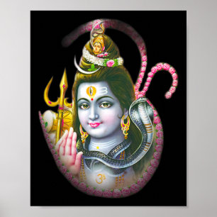 Poster Camisas de Ioga Espiritual Deus Hindu Krishna Medi