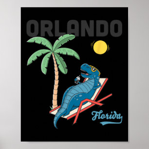 Poster Camisas de Orlando Crianças Flórida Dinossauro T-r