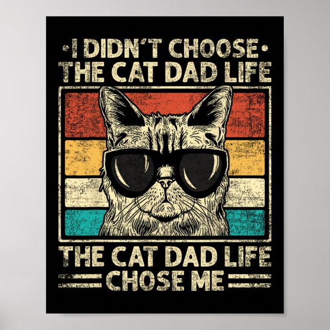 Poster Camisas De Pai De Gato Para Dia de os pais De Gato (Frente)