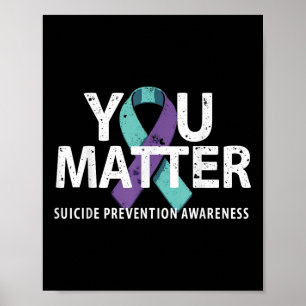 Poster Camisas de Prevenção de Suicídios Camisas de Consc