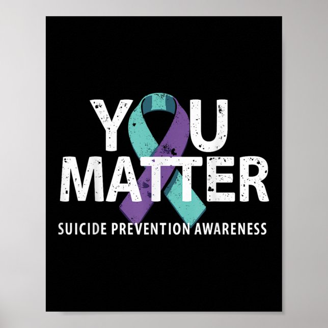 Poster Camisas de Prevenção de Suicídios Camisas de Consc (Frente)