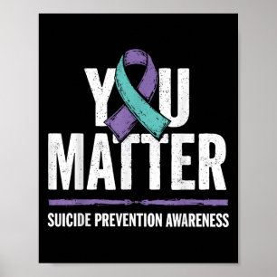 Poster Camisas de Prevenção de Suicídios Conscientização