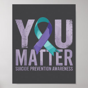 Poster Camisas de Prevenção de Suicídios Conscientização 