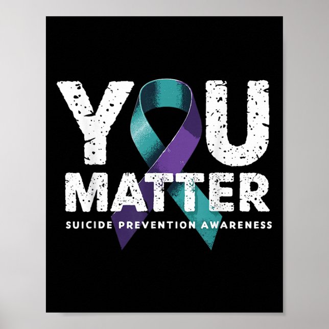 Poster Camisas de Prevenção de Suicídios Conscientização  (Frente)