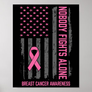 Poster Camisas de sensibilização para o Cancer da mama su