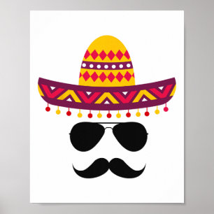 Poster Camisas do Partido Cinco de Mayo Homens Engraçado