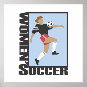 Poster Camisas e presentes do futebol T das mulheres