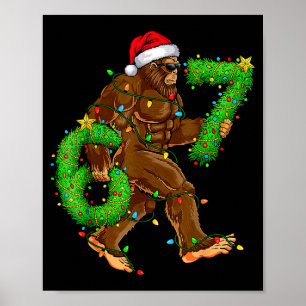 Poster Camisas engraçadas de Natal do Bigfoot Seis Sete 6