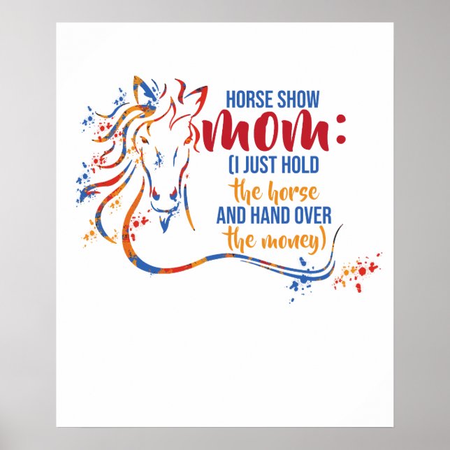 Poster Camisas engraçadas de show de cavalos para mulhere (Frente)