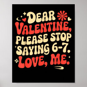 Poster Camisas engraçadas do Dia dos Namorados Por favor