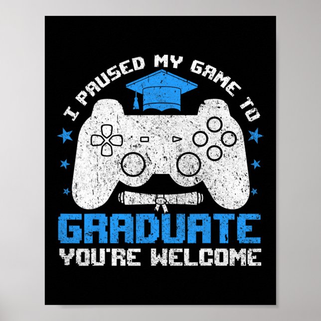 Poster Camisas Engraçadas Para A Universidade Gamer High  (Frente)