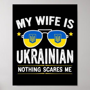 Poster Camisas engraçadas para homens Minha esposa é ucra