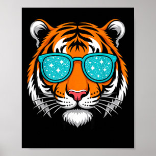 Poster Camisas Legais Para Meninos, Óculos de Sol do Tigr