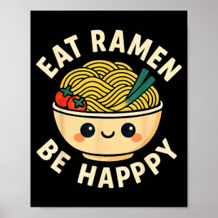 Poster Camisas Ramen Kawaii Estilo Divertido Anime Japonê