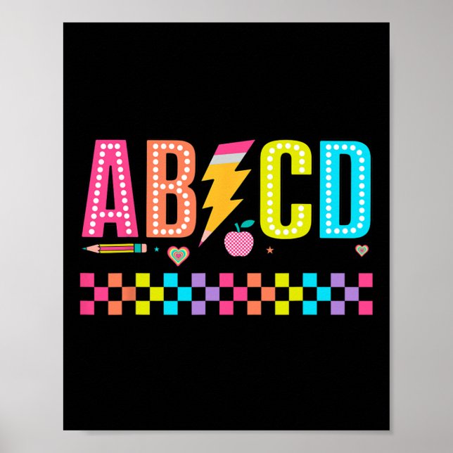 Poster Camiseta Abcd Volta às Aulas  (Frente)