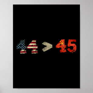 Poster Camiseta Anti Trump Impeach Presidente 45 44> 45