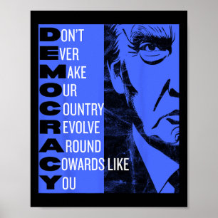 Poster Camiseta Anti Trump Pró Democracia Resistir! Progr