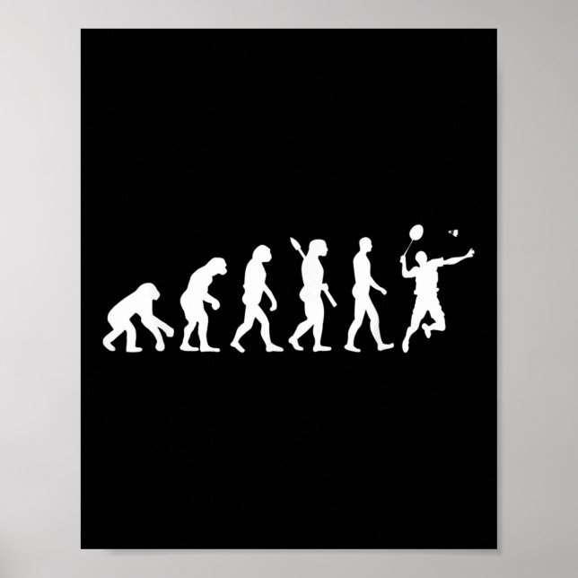 Poster Camiseta Badminton Evolution Jersey Tee Racket Eng (Frente)