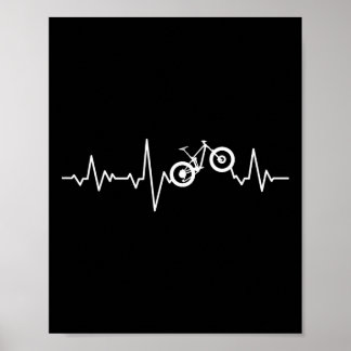 Poster Camiseta Batimento Cardíaco Mountain Bike Presente