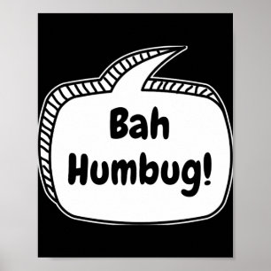 Poster Camiseta Bolha de Fala Bah Humbug