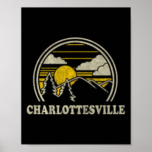 Poster Camiseta Charlottesville Virgínia Va Vintage Hikin