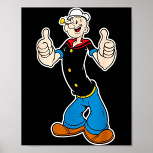 Poster Camiseta Classic Pop Eye Vintage Cartoon Thumbs Up