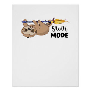 Póster Camiseta Clássica Modo Preguiça