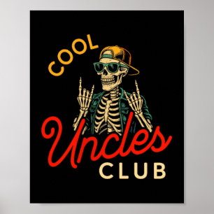 Poster Camiseta Clube de Tios Legais Esqueleto Divertido