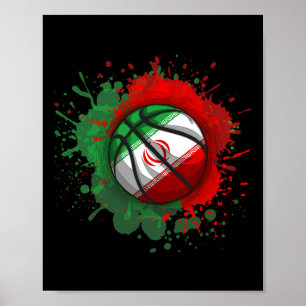 Poster Camiseta com bandeira do Irã