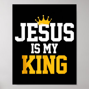 Poster Camiseta Cristãos Jesus É Meu Rei Citações Religiã
