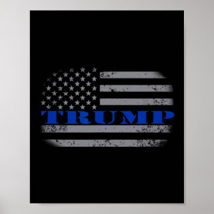 Poster Camiseta da Bandeira Americana Política Pro Trump 