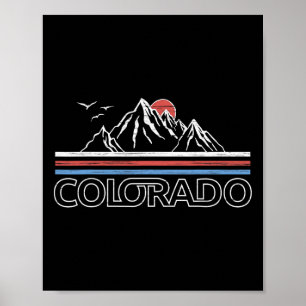 Poster Camiseta da Bandeira do Estado da Montanha do Colo