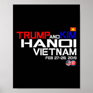 Poster Camiseta da Cimeira do Vietnã Kim e Trump